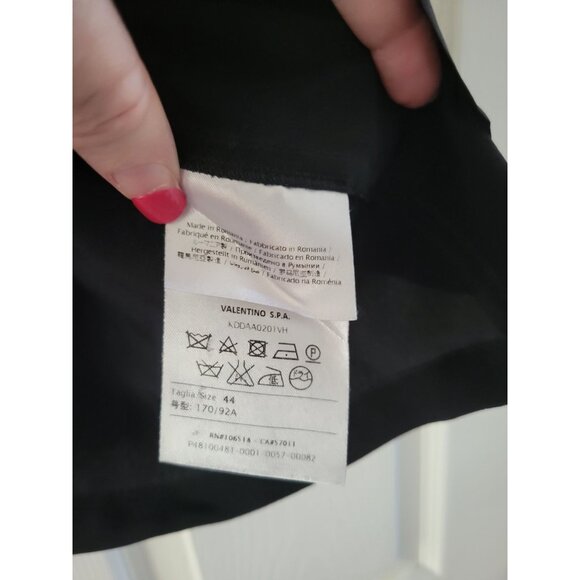 M Missoni Black Silk oversized black blouse size Large short sleeve Minimalist - Picture 8 of 8